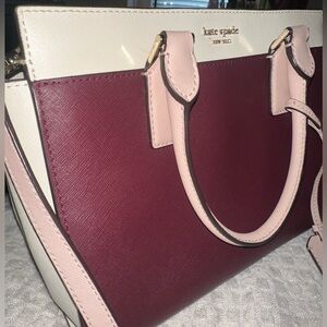 Kate Spade Burgundy and Cream Purse
